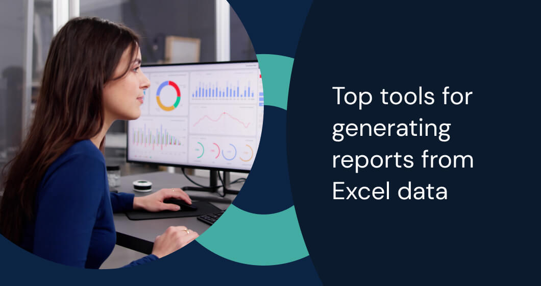 Banner showcasing top tools for generating reports from Excel data